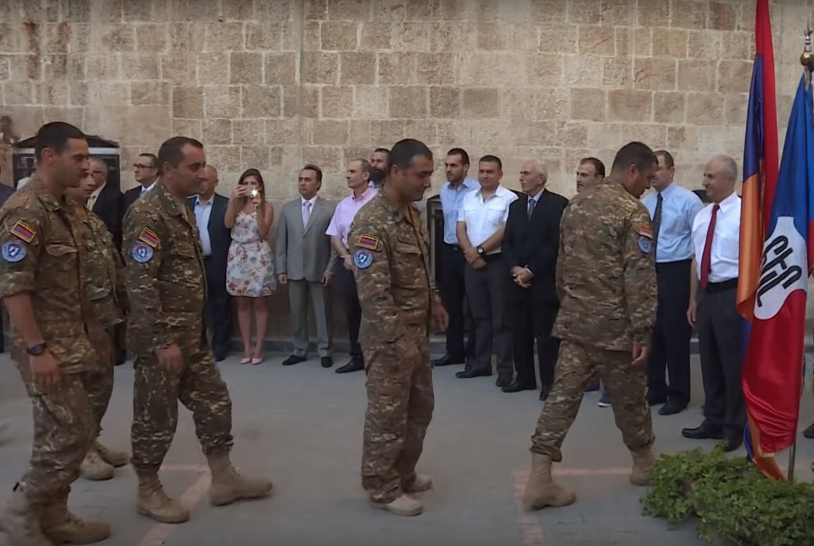 Armenian troops in Syria, August 2018 (Source: insidesyriamc.org)