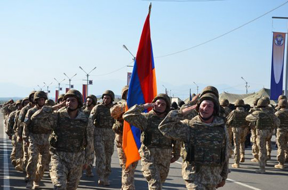 Armenian forces take part in CSTO exercises in Armenia in September 2012 (Source: CSTO)