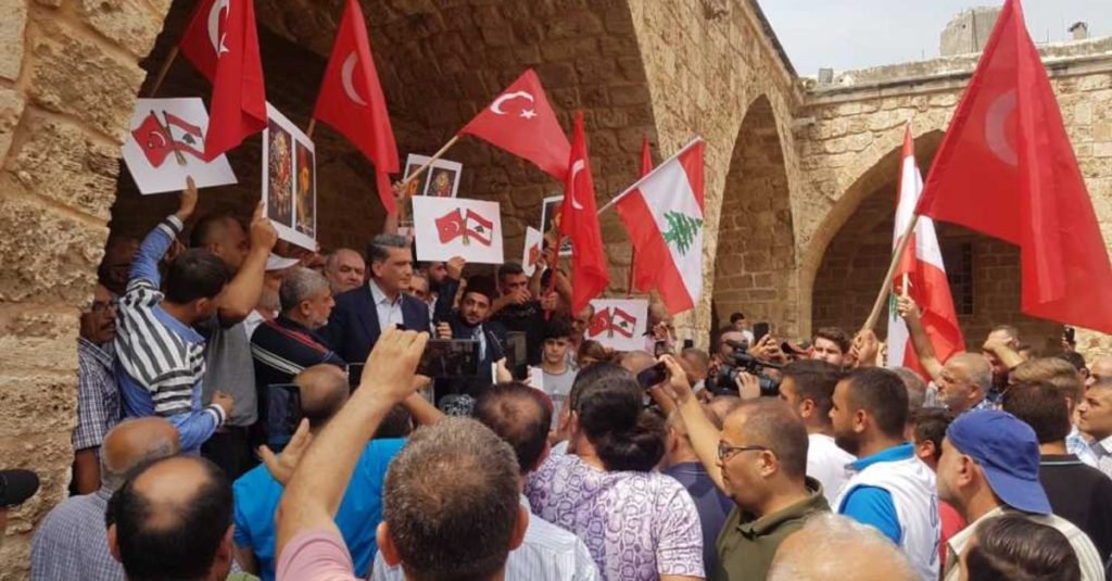Pro-Turkish/Ottoman rally in Tripoli after President Michel Aoun denounced the starvation policy of the Ottoman Empire in Mount Lebanon (1915-1916), where around 200,000 Lebanese perished, mostly Christians
