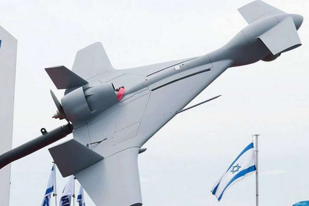 A model of the SkyStriker drone by Israel's Elbit Systems, dubbed 'the suicide drone'
