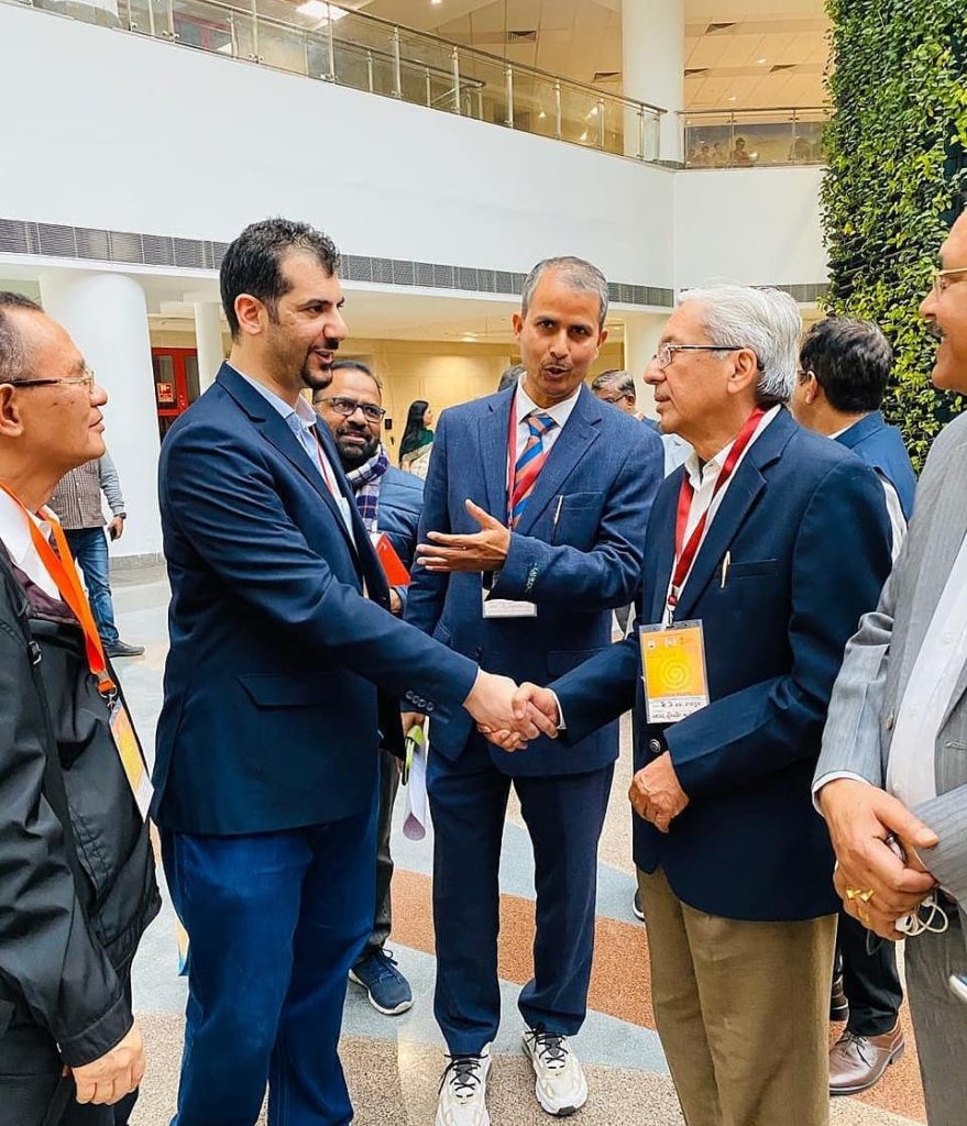 Dr. Sudhir Singh (middle) presenting Yeghia Tashjian to the Indian representative to UNESCO Executive Board, Professor J. S. Rajbut (right). Dr. Rajbut was stunned by the tragic history of the cultural genocide in the Ottoman Empire (Turkey) and the Middle East. In his speech, he stressed the importance of dialogue between civilizations and the preservation of ancient cultures and heritage around the world.