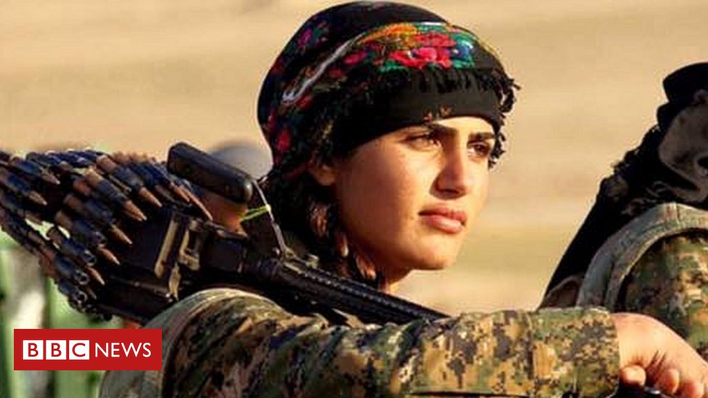 Figure 1- An example for Kurdish women guerrillas’ images circulated by Western mainstream media.