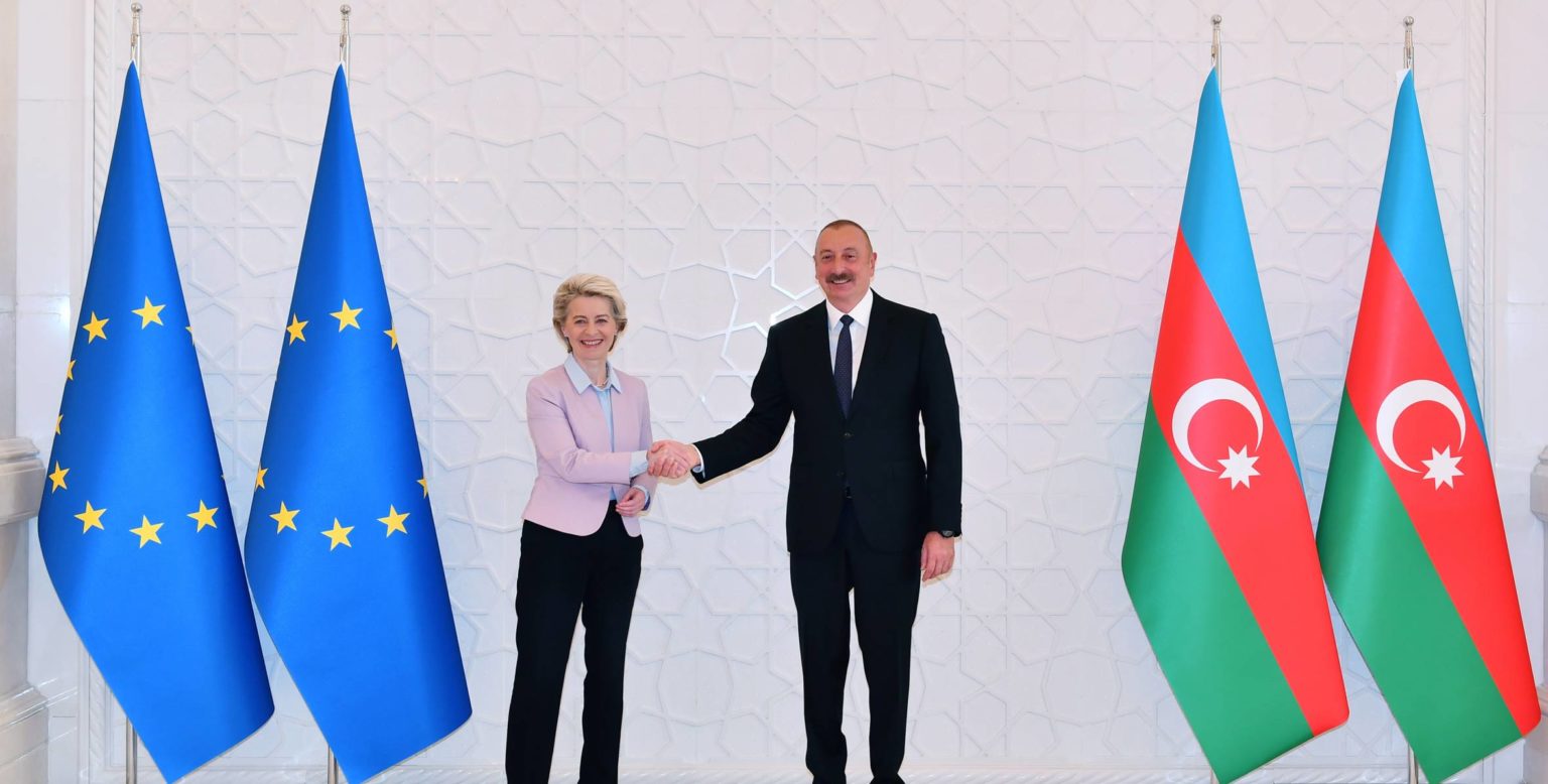 President of the Republic of Azerbaijan Ilham Aliyev meets with President of the European Commission Ursula von der Leyen, July 18, 2022 (Photo: President of the Republic of Azerbaijan)